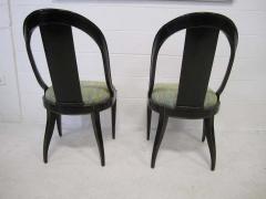 Swaim Furniture Sensuous Pair of Swaim Spoon Back Lacquered Side Chairs Mid Century Modern - 1746561