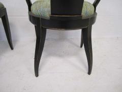 Swaim Furniture Sensuous Pair of Swaim Spoon Back Lacquered Side Chairs Mid Century Modern - 1746562