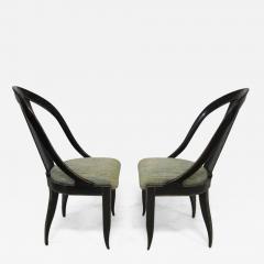 Swaim Furniture Sensuous Pair of Swaim Spoon Back Lacquered Side Chairs Mid Century Modern - 1750241