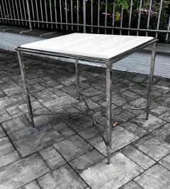 Swaim Furniture Swaim polish steel table with travertine top - 3343842