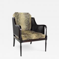 Swaim Mid Century Ebonized Cane Lounge Chair - 2584327