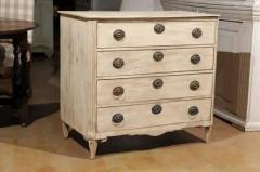 Swedish 1780s Gustavian Period Four Drawer Commode with Chamfered Side Posts - 3415692