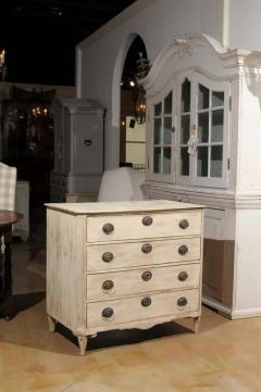 Swedish 1780s Gustavian Period Four Drawer Commode with Chamfered Side Posts - 3415705