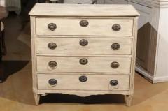 Swedish 1780s Gustavian Period Four Drawer Commode with Chamfered Side Posts - 3415750