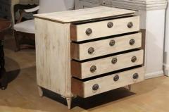 Swedish 1780s Gustavian Period Four Drawer Commode with Chamfered Side Posts - 3415751