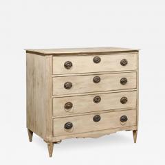 Swedish 1780s Gustavian Period Four Drawer Commode with Chamfered Side Posts - 3431340