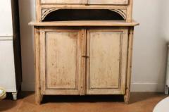 Swedish 1780s Gustavian Period Two Part Tall Cabinet with Original Paint - 3498454