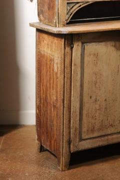 Swedish 1780s Gustavian Period Two Part Tall Cabinet with Original Paint - 3498464