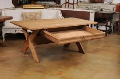 Swedish 1790s European Pine Sawbuck Table with Drawer and Double X Form Legs - 3547450