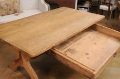 Swedish 1790s European Pine Sawbuck Table with Drawer and Double X Form Legs - 3547456