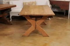 Swedish 1790s European Pine Sawbuck Table with Drawer and Double X Form Legs - 3547521