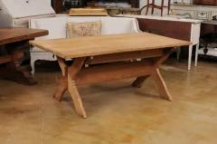 Swedish 1790s European Pine Sawbuck Table with Drawer and Double X Form Legs - 3547525