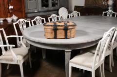 Swedish 1790s Rustic Oval Top Wooden Box with Iron Accents and Distressed Patina - 3498404