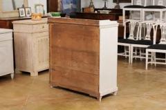 Swedish 1810s Gustavian Period Painted Sideboard with Carved Diamond Motifs - 3521454