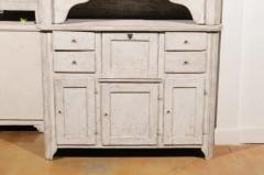 Swedish 1830s Painted Wood Vitrine Cabinet with Glass Doors and Drawers - 3491385
