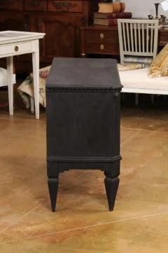 Swedish 1855s Black Painted Chest with Central Door and Seven Drawers - 3521531