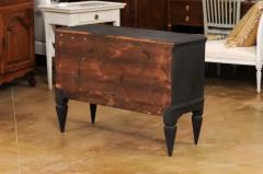 Swedish 1855s Black Painted Chest with Central Door and Seven Drawers - 3521640