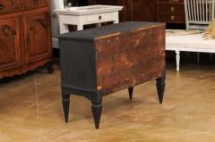 Swedish 1855s Black Painted Chest with Central Door and Seven Drawers - 3521658