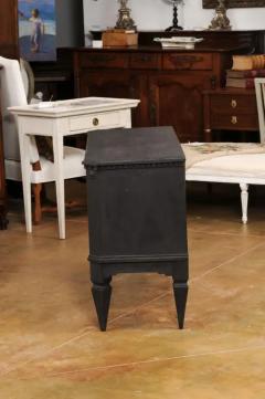 Swedish 1855s Black Painted Chest with Central Door and Seven Drawers - 3521671