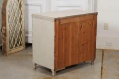 Swedish 1865 Neoclassical Style Painted Three Drawer Chest with Guilloches - 3442003
