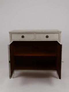 Swedish 1880s Gustavian Style Gray Painted Sideboard with Carved Guilloches - 3595897