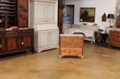 Swedish 1890s Gustavian Style Gray Painted Three Drawer Chest with Reeded Motifs - 3587999