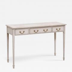 Swedish 1890s Painted Wood Console Table with Three Drawers and Tapered Legs - 3511649