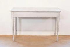 Swedish 1890s Painted Wood Console Table with Three Drawers and Tapered Legs - 3729996