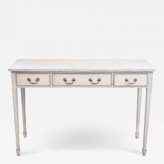 Swedish 1890s Painted Wood Console Table with Three Drawers and Tapered Legs - 3732943