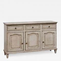 Swedish 1890s Painted Wood Sideboard with Three Drawers over Three Doors - 3493305