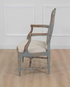 Swedish 18th Century Gustavian Painted Armchair - 4758144