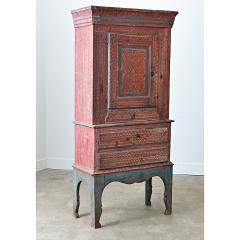 Swedish 18th Century Painted Cabinet on Stand - 4798334