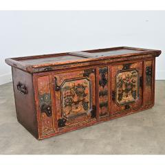 Swedish 18th Century Painted Chest Trunk - 4643077