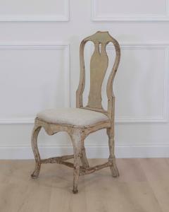 Swedish 18th Century Rococo Painted Chair - 4707287