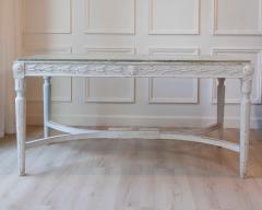 Swedish 1920s Painted Center Table with Green Marble Top - 4599722