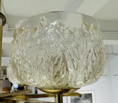 Swedish 1970s Mid Century Floral Glass Chandelier Pendant - 4314842