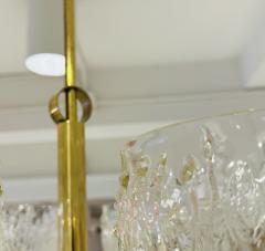 Swedish 1970s Mid Century Floral Glass Chandelier Pendant - 4314846