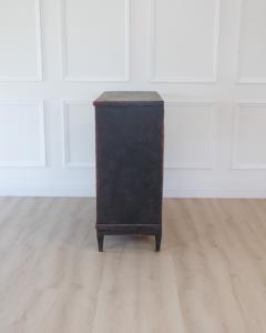 Swedish 19th Century Black Painted Oak Secretary Bureau circa 1830 1850 - 4791363