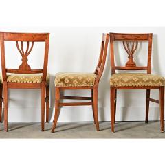 Swedish 19th Century Carved Oak Dining Chairs Set of Six - 4482421