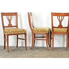 Swedish 19th Century Carved Oak Dining Chairs Set of Six - 4482422