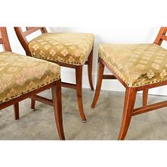 Swedish 19th Century Carved Oak Dining Chairs Set of Six - 4482424