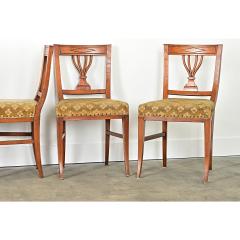 Swedish 19th Century Carved Oak Dining Chairs Set of Six - 4482425