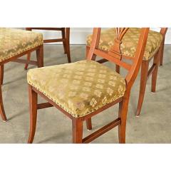 Swedish 19th Century Carved Oak Dining Chairs Set of Six - 4482429