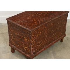 Swedish 19th Century Faux Bois Petite Painted Trunk - 4606880