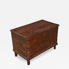 Swedish 19th Century Faux Bois Petite Painted Trunk - 4618870