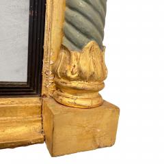 Swedish 19th Century Giltwood Mirror With Refreshed Green Paint - 3567987