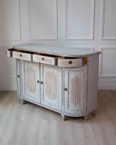 Swedish 19th Century Gustavian Style Four Door Demi Lune Buffet c 1880 - 4577478