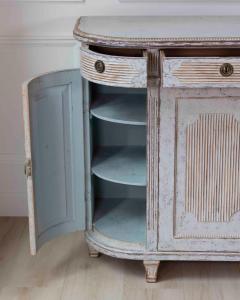 Swedish 19th Century Gustavian Style Four Door Demi Lune Buffet c 1880 - 4577493