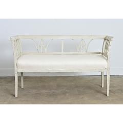 Swedish 19th Century Gustavian Style Painted Bench - 4555287