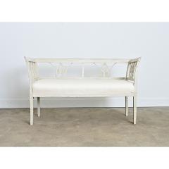Swedish 19th Century Gustavian Style Painted Bench - 4555288